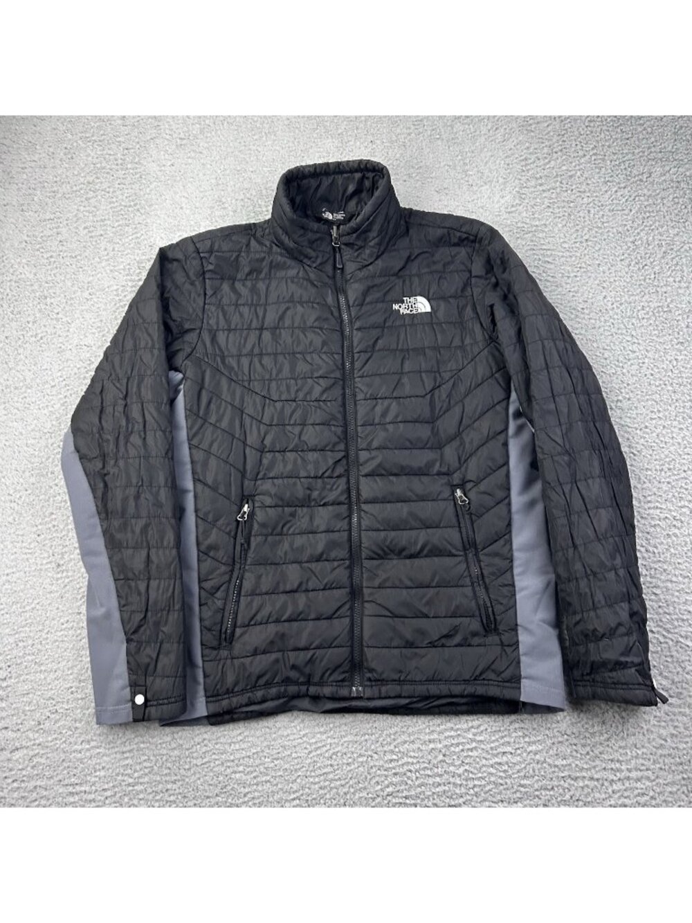 North Face Insulated Black Jacket Mens Size Small Full Zip Winter
